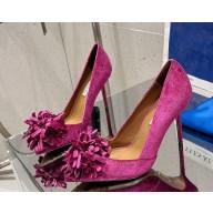 Aquazzura heel 10.5cm/flat Couturier pumps with tassels pink 2025
