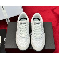 Chanel Denim & Suede Calfskin sneakers white 2025