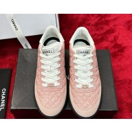 Chanel Denim & Suede Calfskin sneakers pink 2025