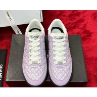Chanel Denim & Suede Calfskin sneakers purple 2025