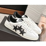 AMIRI women/men PACIFIC SNEAKER WITH HOUSE SIGNATURE THREE-STAR LEATHER APPLIQUE white/black 2025