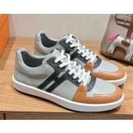 Hermes women/men Boomerang sneaker in Epsom calfskin and printed Epsom calfskin 02 2025