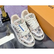 Louis Vuitton women/men LV TRAINER sneaker 1AAST3  Damier grained calf leather 2025