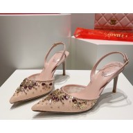 RENÉ CAOVILLA Elegant Slingbacks Cinderella 75mm pink 2025