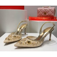 RENÉ CAOVILLA gold Slingbacks Cinderella 75mm 2025