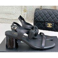Chanel Sandals Lambskin black G46192 2025