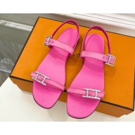 Hermes women's sandal calfskin fuchsia 2025
