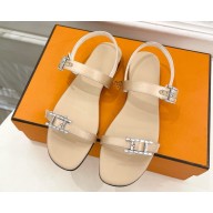 Hermes women's sandal calfskin beige 2025