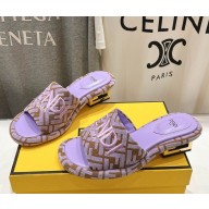 Fendi heel 4.5cm Technical Fabric slides 03 2025