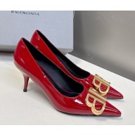 Balenciaga heel 6.5cm/8.5cm patent BB pumps red 2025
