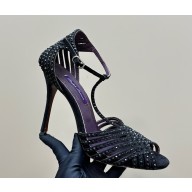 Ralph Lauren heel 10cm calf leather with crystal black 2025