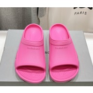 Balenciaga women/men Rubber pool slide pink 2025