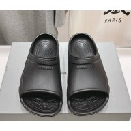 Balenciaga women/men Rubber pool slide black 2025
