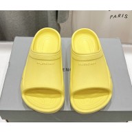 Balenciaga women/men Rubber pool slide yellow 2025