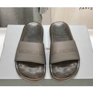 Balenciaga women/men Logo Rubber slide black 2025