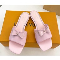 Louis Vuitton LV x TM 6AM Flat Mule patent and calf leather light pink 2025