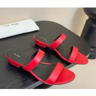 THE ROW Awar leather sandals red 2025