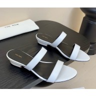 THE ROW Awar leather sandals white 2025