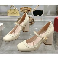 Roger Vivier Très Vivier pumps in patent leather white heel 8.5cm 2025