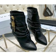 Givenchy heel 9.5cm Shark Lock Stiletto ankle boots in nappa leather black 2025