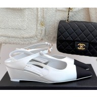 Chanel slingbacks satin & Grosgrain black / white 2025