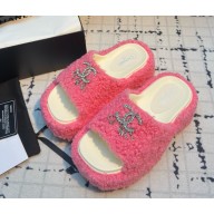 Chanel mules platform with CC crystal pink 031701 2025