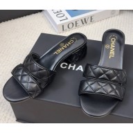 Chanel Mules Lambskin black G46480 heel 4.5cm 2025