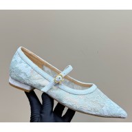 Gianvito Rossi Claudia suede-trimmed lace Mary Jane flats 06 2025
