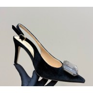 Gianvito Rossi  85mm velvet Jaipur pumps black 2025