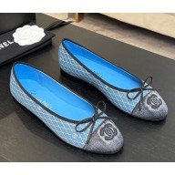 Chanel Ballet flats Denim light Blue & Dark Gray G02819 2025