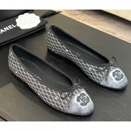 Chanel Ballet flats Denim black & Dark Gray G02819 2025