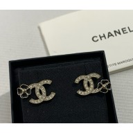 Chanel Stud Earrings Metal, Resin & Strass Gold, Black & Crystal ABF388 2025