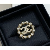 Chanel Ring Metal & Strass Gold & Crystal ABF484-B19984 2025