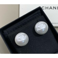 Chanel Stud Earrings Metal, Resin Gold, Pearly White & white ABF364 2025