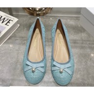 Dior Ballet Flat knit light blue 2025