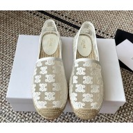 Celine Espadrilles with flowers printing logo white 2025