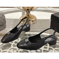 Chanel Slingbacks Goatskin Black G46441 2025