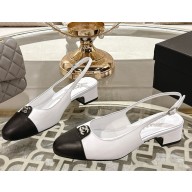 Chanel Slingbacks Goatskin Black & white G46441 2025