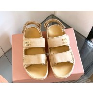 MIU MIU beach sandals beige 2025