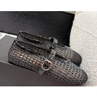 Alaïa Fishnet ballerina shoes open knit black 2025