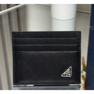 Prada Saffiano leather card holder 2MC223 black 2025