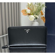 Prada Large Saffiano Leather Wallet 1ML506 black/silver 03 2025