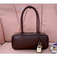MIU MIU small Beau leather bag 5bb173 Briarwood 2025