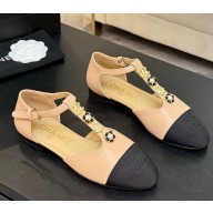 Chanel mary janes Lambskin & Grosgrain beige & black 2025