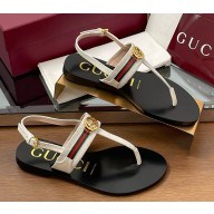 Gucci Women/men Interlocking G Web sandal 782421 Gucci white 2025