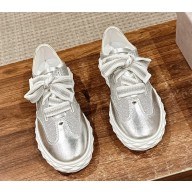 Jimmy Choo Diamond Light Flex F Leather Trainers silver 2025