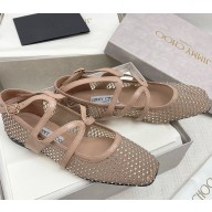 Jimmy Choo Astoria Flat Macaron Satin Crystal Flats macaron/crystal 2025