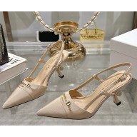 DIOR Slingback Pump Rose des satin heel 8cm 2025