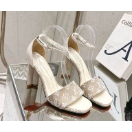 Louis Vuitton 1AAZT0 SILHOUETTE sandal Monogram denim 033102 heel 8cm 2025