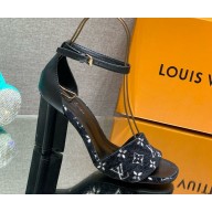 Louis Vuitton 1AAZT0 SILHOUETTE sandal Monogram denim 033104 heel 8cm 2025